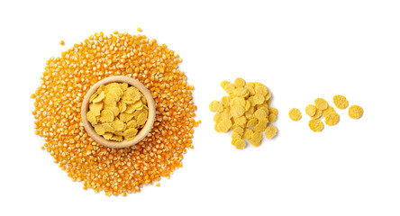Yellow Corn Cereal, Crispy Corn Flakes, Cornflakes or Cereals