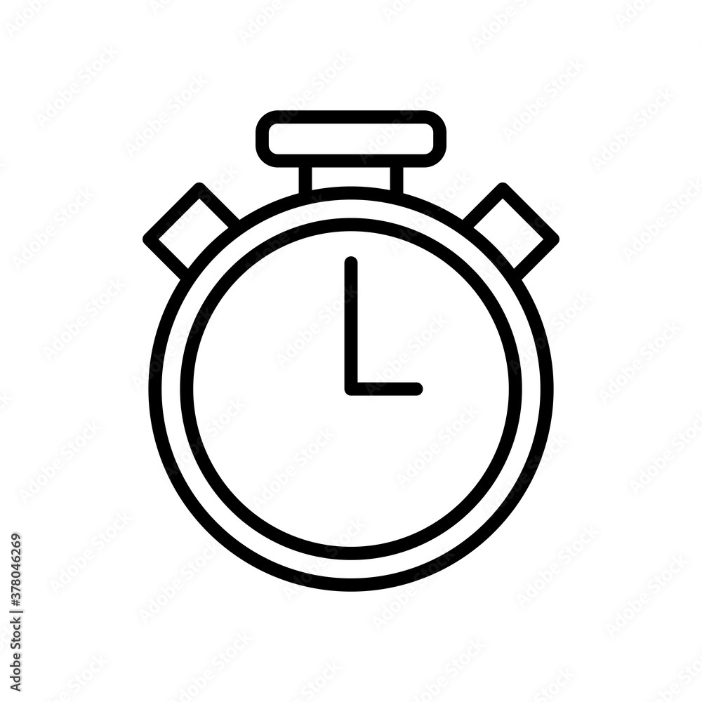 Poster chronometer timer line style icon