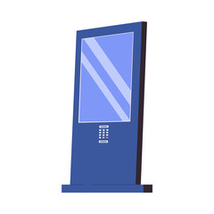 Self service terminal kiosk with blank monitor - interactive electronic display