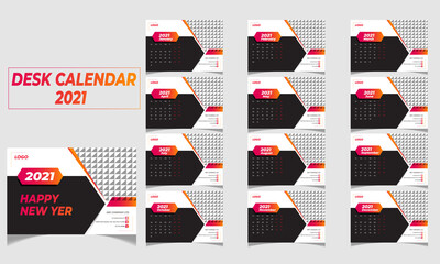 Creative Desk Calendar Design 2021