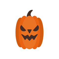 halloween pumpkin flat style icon