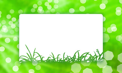 Muster Rahmen Design Hintergrund Frühling gras wiese Garten Ostern Sommer Vorlage Banner Spruchband floral grün Fläche Rahmen Papier weiß Bordüre layout Blatt Blätter Glitzer funkeln