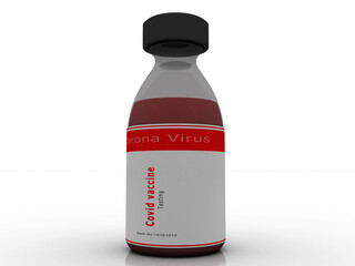 3d illustration Corona virus, Covid 19 virus, vaccine
