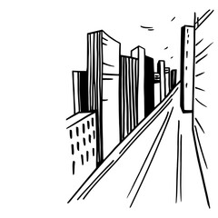 Skyscrapers .Vector  illustration.