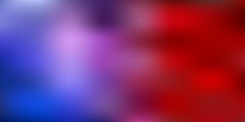 Light blue, red vector abstract blur backdrop.