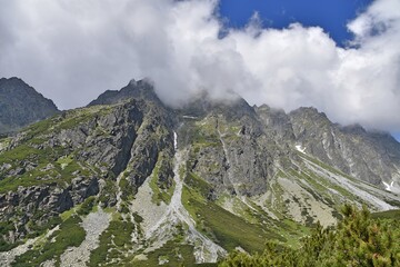 Dolina Mięguszowiecka Tatry Wysokie, Słowacja  Tatry Słowackie, szlak na Rysy, góry w Europie, Tatransky Narodny Park - obrazy, fototapety, plakaty