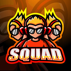 3 squad boys esport logo design © frescostudio
