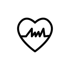 Heart medical line icon. Design template vector