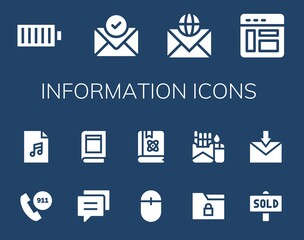 information icon set