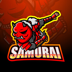 Samurai mascot esport logo design