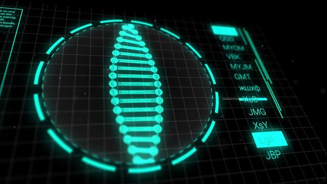 DNA digital analysis on screen in laboratory. DNA results on lab equipment - Powered by Adobe