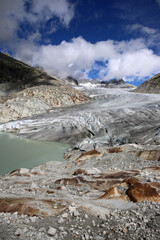 Rhonegletscher im Kanton Wallis. Schweiz