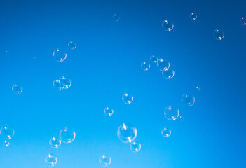 青空とシャボン玉 / 背景素材