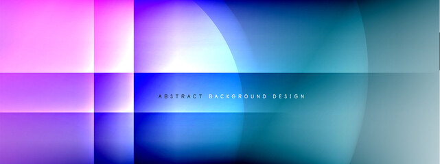 Vector abstract background - circle and cross on fluid gradient with shadows and light effects. Techno or business shiny design templates for text