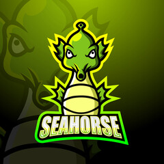 Seahorse mascot esport logo design
