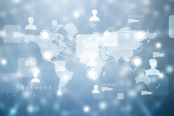 2d illustration Business Network concept