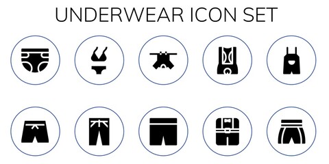 underwear icon set