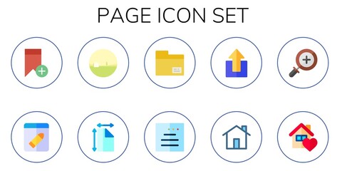 Modern Simple Set of page Vector flat Icons