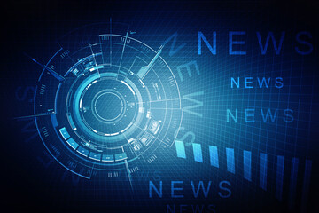 2d illustration Abstract futuristic electronic circuit technology background