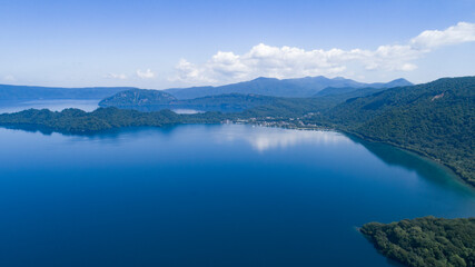 Obraz na płótnie Canvas 《青森県》十和田湖の空撮風景