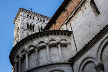 View of San Michele in Foro Church, Lucca, Tuscany
