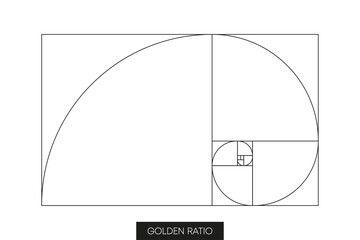 Abstract pattern on light backdrop. Golden ration. Abstract geometry. Vector illustration.