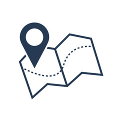 Map pointer icon, GPS location symbol, Maps pin, Location map icon