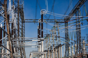 Distributive substation of power generating plant. Equipment, wires, cables and utilities of...