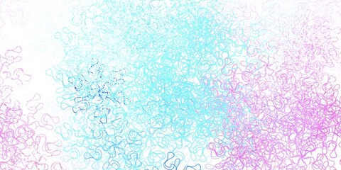 Light multicolor vector template with curved lines.