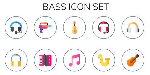 bass icon set