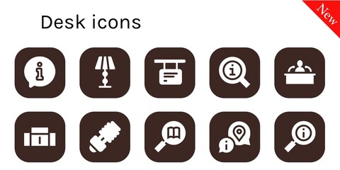 desk icon set