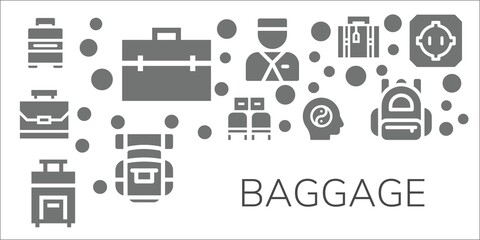 baggage icon set
