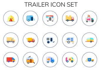 trailer icon set