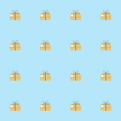 Seamless pattern with boxes and packages. Geometric pattern with repeating elements. Vector illustration