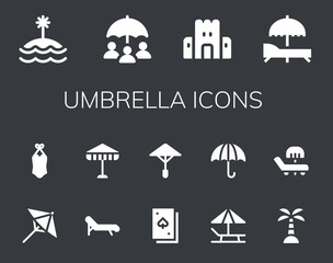 umbrella icon set