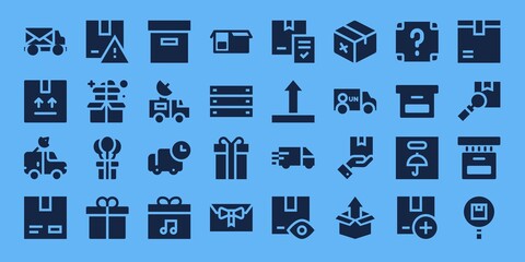 Fototapeta premium parcel icon set