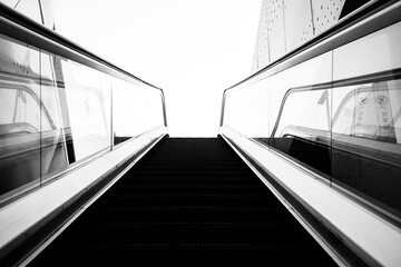 Escalator and stairs