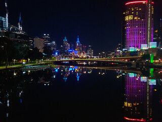 Melbourne city by night