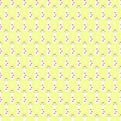 cow with pink dots and yellow background seamless repeat pattern