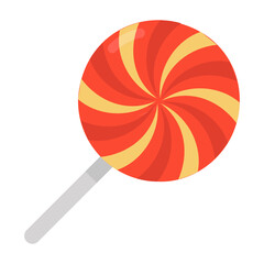 
An icon style of swirl candy, vector 
