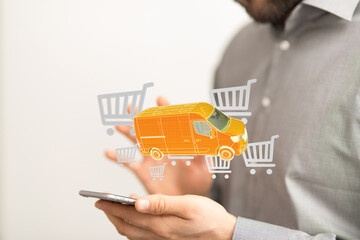 logistics and delivery concept digital 3d.