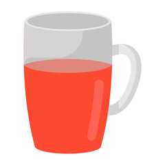 
Watermelon juice in a glass, vector of soft drink 

