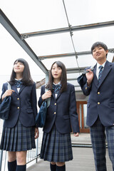 笑顔の学生