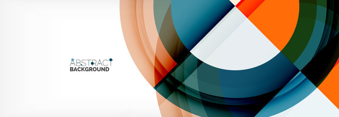 Obraz premium Round shapes, triangles and circles. Modern abstract background