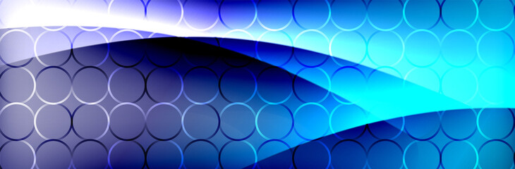 Fluid gradient neon color waves, vector abstract background