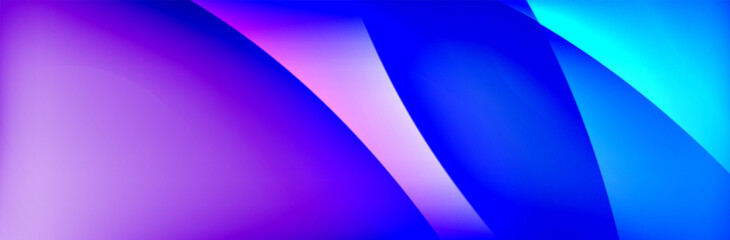 Fluid gradient neon color waves, vector abstract background