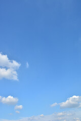  Blue Sky With Scattered Clouds With A Sun 
