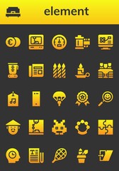 Modern Simple Set of element Vector filled Icons