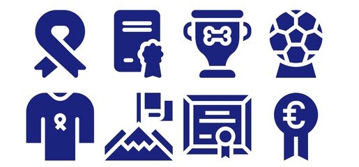 Modern Simple Set of prize Vector filled Icons
