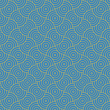 Overlapping Circles Pattern, art background. © HPL